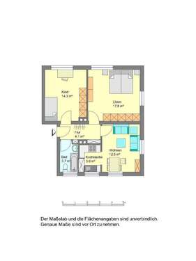 Foto - Wohnung zum Mieten in Detmold 459,00 € 56.55 m²