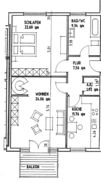 Foto - Wohnung zum Mieten in Kitzingen 1.135,00 € 124.3 m²