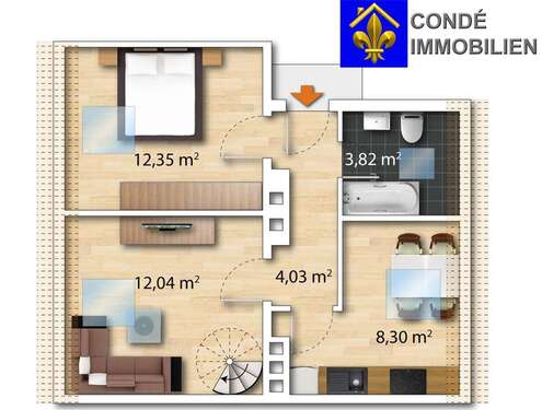 Foto - Wohnung zum Kaufen in Dortmund - Nordmarkt 78.000,00 € 48 m²