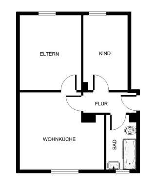 Foto - Wohnung zum Mieten in Gelsenkirchen 349,00 € 50.14 m²