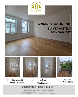 Foto - Wohnung zum Mieten in Chemnitz 750,00 € 93.43 m²