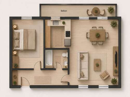 Foto - Wohnung zum Mieten in Berlin 857,60 € 53.6 m²
