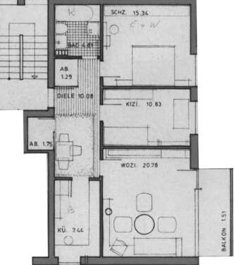 Foto - Wohnung zum Mieten in Gelsenkirchen Resse 511,00 € 73 m²