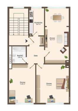 Foto - Wohnung zum Mieten in Leverkusen 810,00 € 66 m²