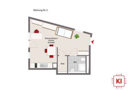 Foto - Wohnung zum Kaufen in Deggendorf 210.000,00 € 31 m²