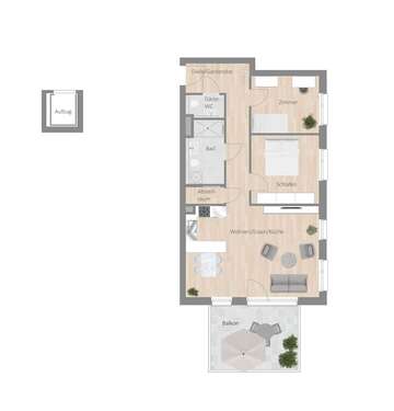 Foto - Wohnung zum Mieten in Besigheim 1.230,00 € 86.91 m²