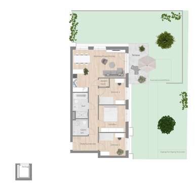 Foto - Wohnung zum Mieten in Besigheim 1.300,00 € 97.5 m²