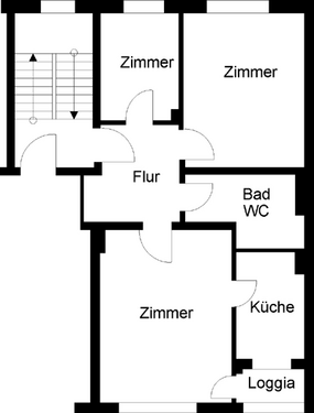Foto - Wohnung zum Mieten in Wuppertal 520,00 € 60.82 m²
