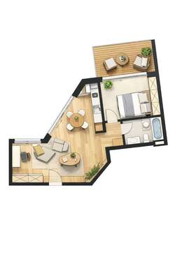 Foto - Wohnung zum Kaufen in Potsdam 470.000,00 € 62.32 m²