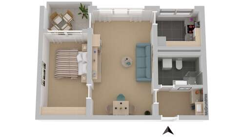 Foto - Wohnung zum Mieten in Hagen 243,63 € 47 m²