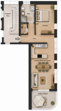 Foto - Wohnung zum Mieten in Tettnang 1.020,00 € 62 m²