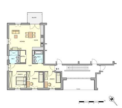 Foto - Wohnung zum Mieten in Weinböhla 1.222,00 € 104 m²