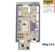Wohnung zum Kaufen in Hilpoltstein 276.606,00 € 54.3 m²