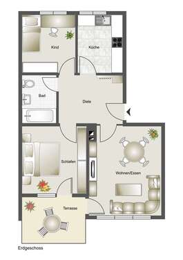 Foto - Wohnung zum Kaufen in Künzelsau Garnberg 175.000,00 € 69 m²