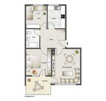 Wohnung zum Kaufen in Künzelsau Garnberg 175.000,00 € 69 m² - Künzelsau / Garnberg