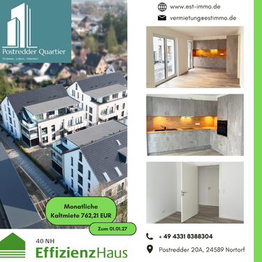 Foto - Wohnung zum Mieten in Nortorf 762,21 € 52.06 m²