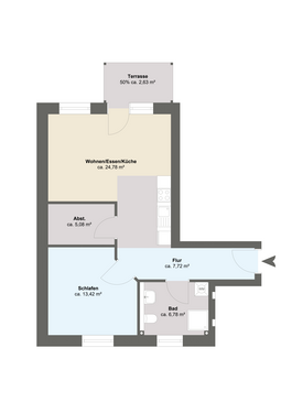 Foto - Wohnung zum Mieten in Elmshorn 880,00 € 60.4 m²
