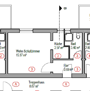 Foto - Wohnung zum Mieten in Heidelberg 350,00 € 25.43 m²