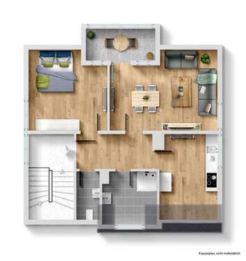 Foto - Wohnung zum Mieten in Reutlingen 620,00 € 44 m²
