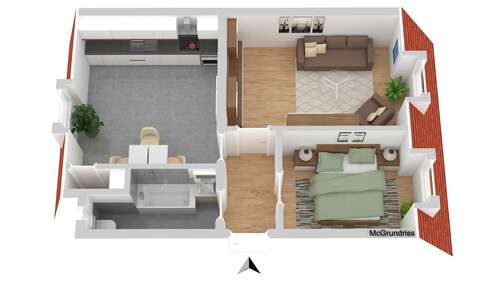 Foto - Wohnung zum Mieten in Hagen 363,00 € 66 m²