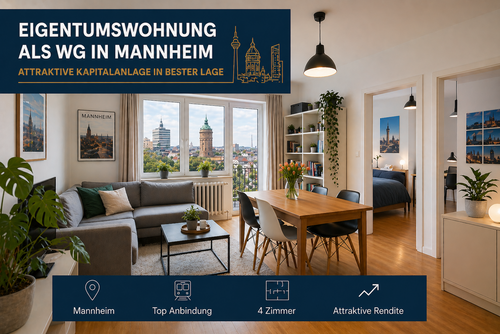 Foto - Wohnung zum Kaufen in Mannheim 363.000,00 € 73.3 m²