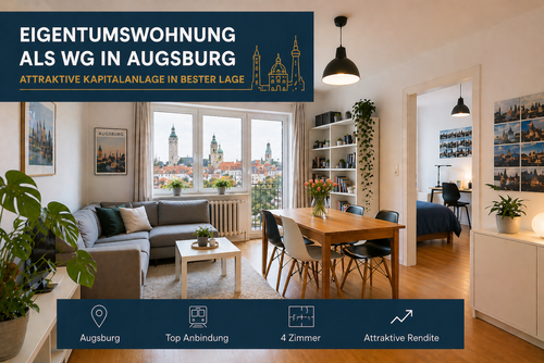 Foto - Wohnung zum Kaufen in Augsburg 430.000,00 € 65 m²