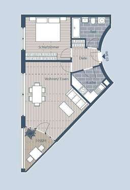 Foto - Wohnung zum Kaufen in Leipzig 191.240,00 € 56.39 m²