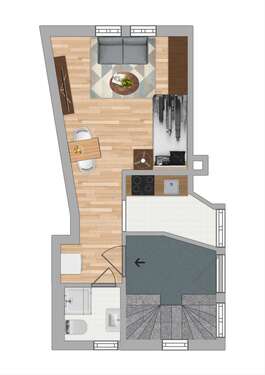 Foto - Wohnung zum Kaufen in Hofheim 99.000,00 € 26.6 m²