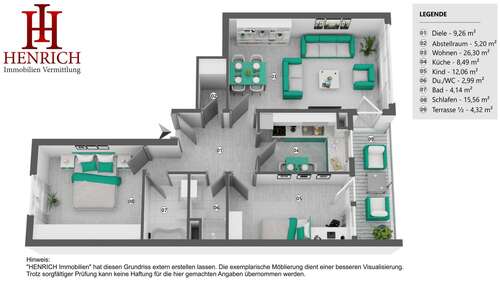 Foto - Wohnung zum Kaufen in Mainz-Altstadt 445.000,00 € 88.23 m²
