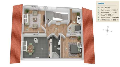 Foto - Wohnung zum Mieten in Detzem 780,00 € 78 m²