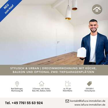 Foto - Wohnung zum Kaufen in Bad Säckingen 239.000,00 € 90.84 m²