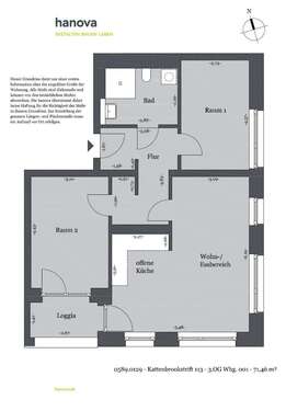 Foto - Wohnung zum Mieten in Hannover 786,06 € 71.46 m²