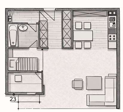 Foto - Wohnung zum Kaufen in Neu-Ulm 130.000,00 € 47 m²