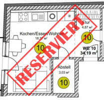 Wohnung zum Kaufen in Pfullendorf 144.000,00 € 34.19 m²