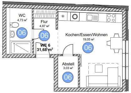Foto - Wohnung zum Kaufen in Pfullendorf 133.000,00 € 31.68 m²