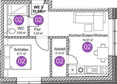 Foto - Wohnung zum Kaufen in Pfullendorf 149.000,00 € 35.82 m²