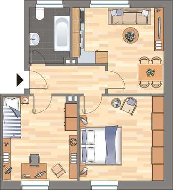 Foto - Wohnung zum Mieten in Herne 419,00 € 55 m²