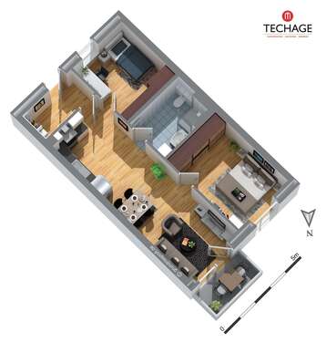 Foto - Wohnung zum Mieten in Kronshagen 1.180,00 € 65.6 m²