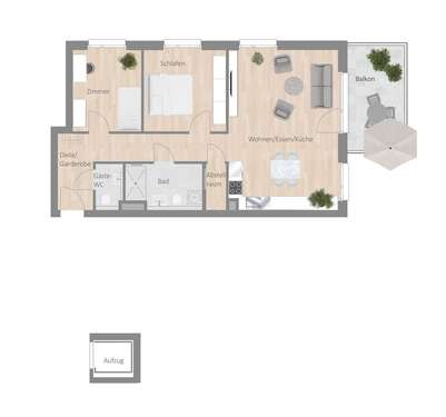 Foto - Wohnung zum Mieten in Besigheim 1.235,00 € 84.84 m²