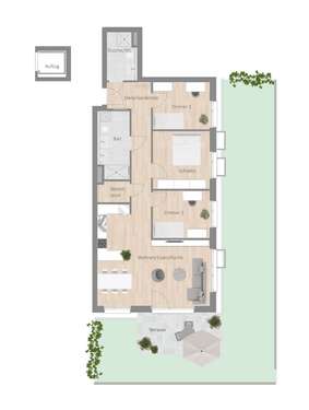 Foto - Wohnung zum Mieten in Besigheim 1.415,00 € 103.59 m²