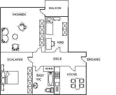 Foto - Wohnung zum Mieten in Waldsassen 377,70 € 76.21 m²