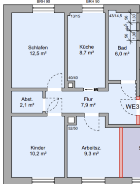 Foto - Wohnung zum Mieten in Ilvesheim 918,00 € 54 m²