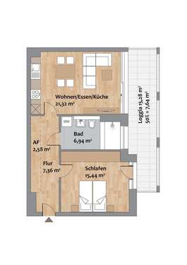 Foto - Wohnung zum Mieten in München 1.650,00 € 61.28 m²