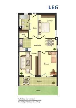 Foto - Wohnung zum Mieten in Bergkamen 559,00 € 71.04 m²