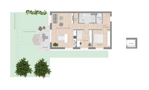 Foto - Wohnung zum Mieten in Besigheim 1.135,00 € 85.28 m²