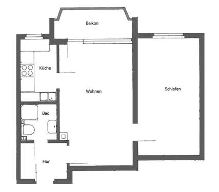 Foto - Wohnung zum Mieten in Bonn 560,00 € 51 m²