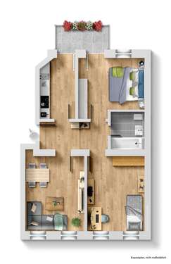 Foto - Wohnung zum Mieten in Leipzig 790,00 € 64.65 m²