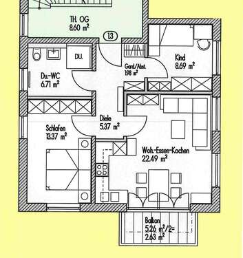 Foto - Wohnung zum Mieten in Otterfing 1.200,00 € 60.65 m²