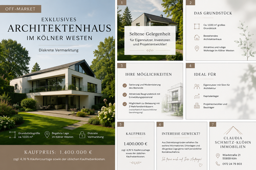 Foto - Grundstück zu verkaufen in Köln Weiden 1.500.000,00 € 1020 m²