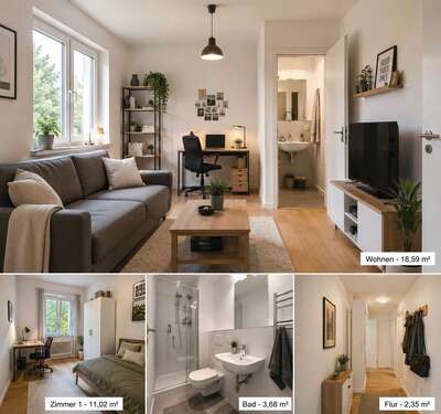 Foto - Wohnung zum Mieten in Stuttgart Rohr 900,00 € 30 m²